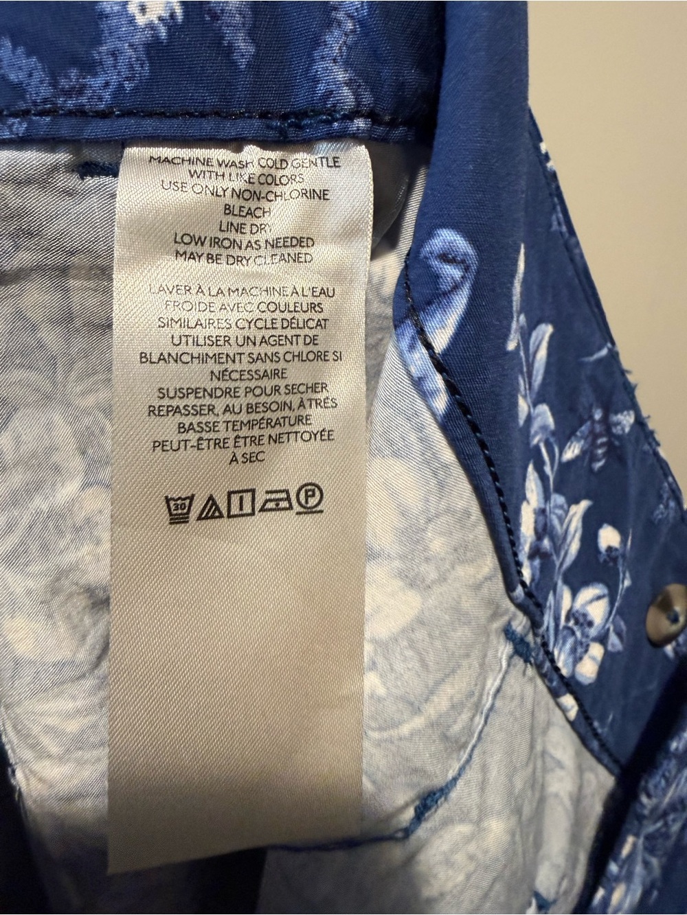 Anthropologie Maeve The Colette Cropped Wide-Leg Pants Blue Motif floral NWT - Picture 12 of 13